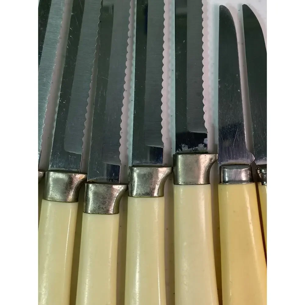 Vintage‎ Kitchen Knives Mixed Lot of 7 Steak Pairing READ